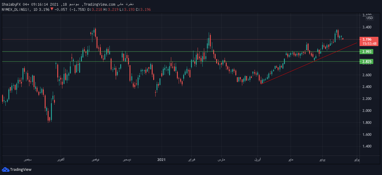 الرسم البياني اليومي للغاز الطبيعي الرسم البياني اليومي للغاز الطبيعي